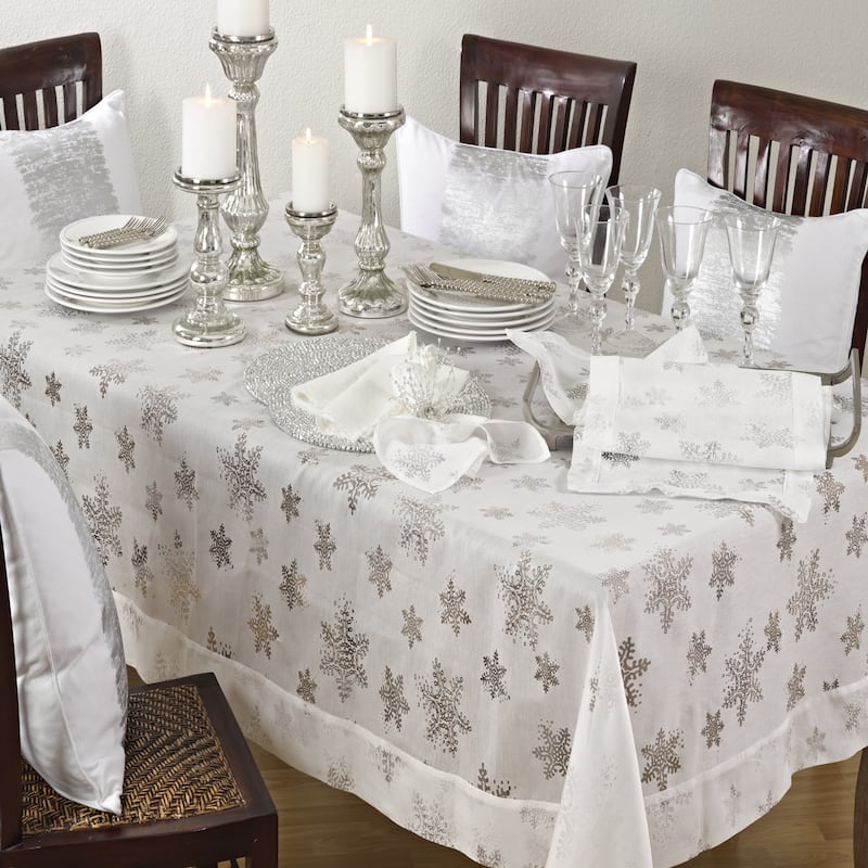 Burnout Snowflake Design Napkin (Set of 4)