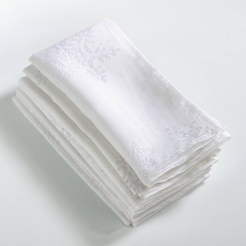 Burnout Snowflake Design Napkin (Set of 4)