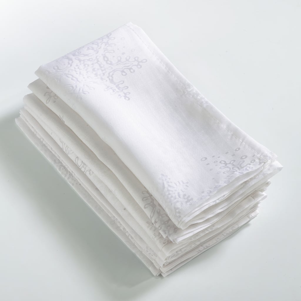Burnout Snowflake Design Napkin (Set of 4)