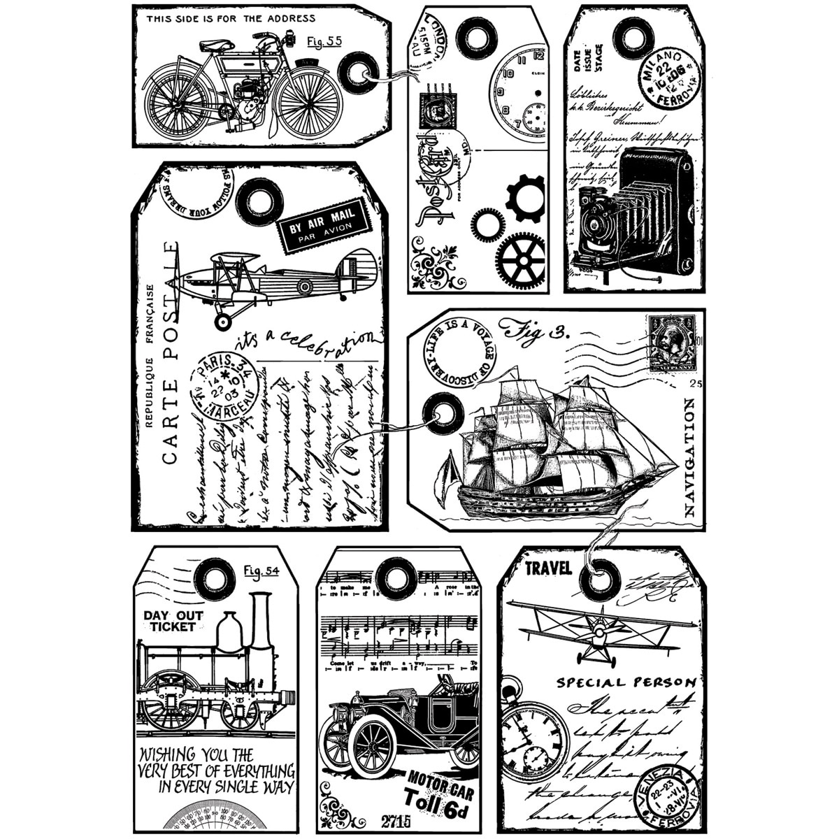 Crafty Individuals Unmounted Rubber Stamp 4.75inX7in Pkg Its A Mans