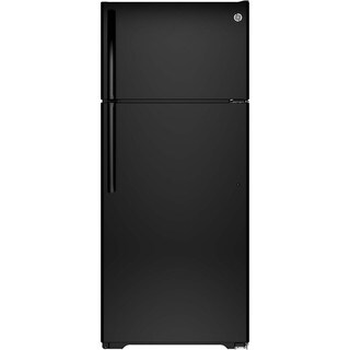 GE Energy Star 17.5-cubic Feet Top-freezer Refrirator (Black)