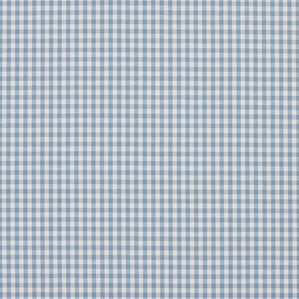 Shop Aero Blue and White Small Gingham Cotton Upholstery Fabric - Free ...