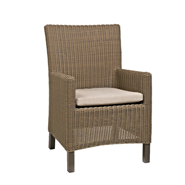 Alyssa Beige Wicker Arm Chair   Shopping