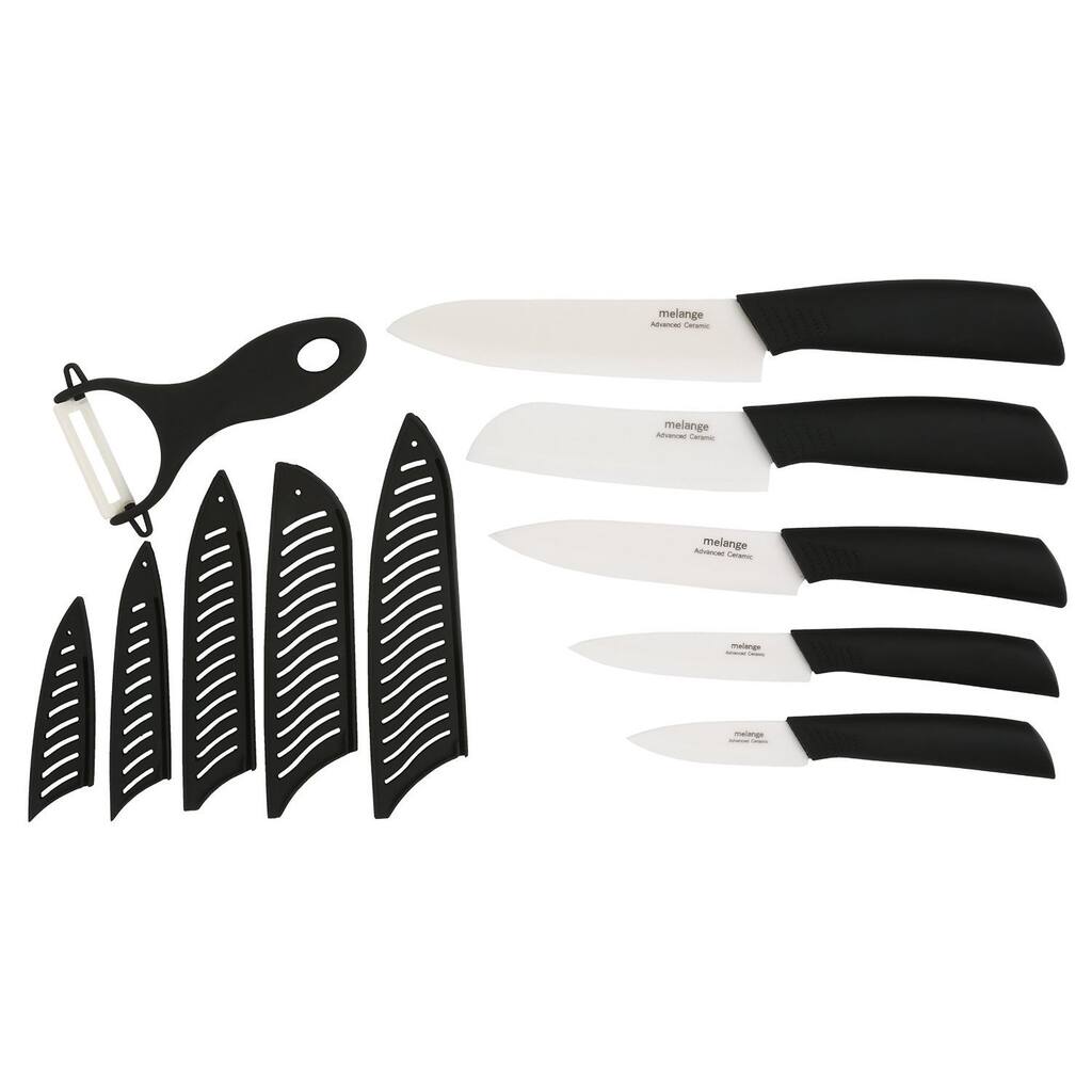 Melange 11-piece Steel Ceramic Knife Set