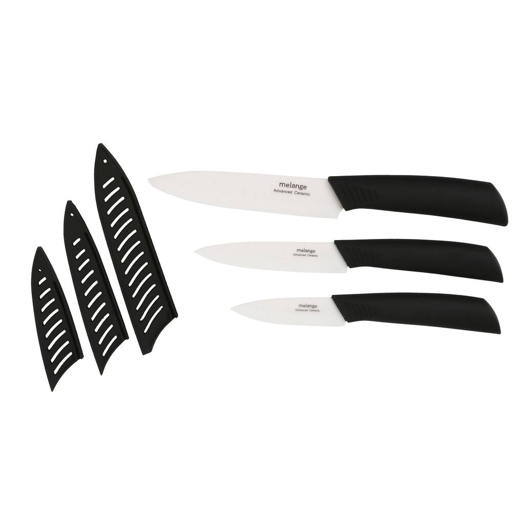 Melange 6-piece Black Ceramic Knife Set