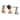 Justice Design Alabaster Rocks Tradition 3-light Dark Bronze Bath Bar, Round Flared Shade