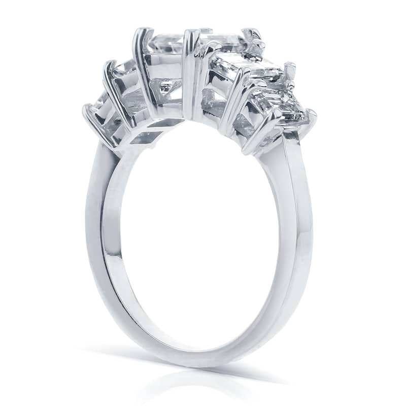 Annello by Kobelli White Gold Moissanite and 1 1/3ct TDW Diamond Engagement Ring (HI, SI)