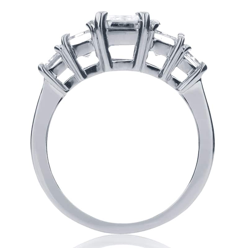 Annello by Kobelli White Gold Moissanite and 1 1/3ct TDW Diamond Engagement Ring (HI, SI)