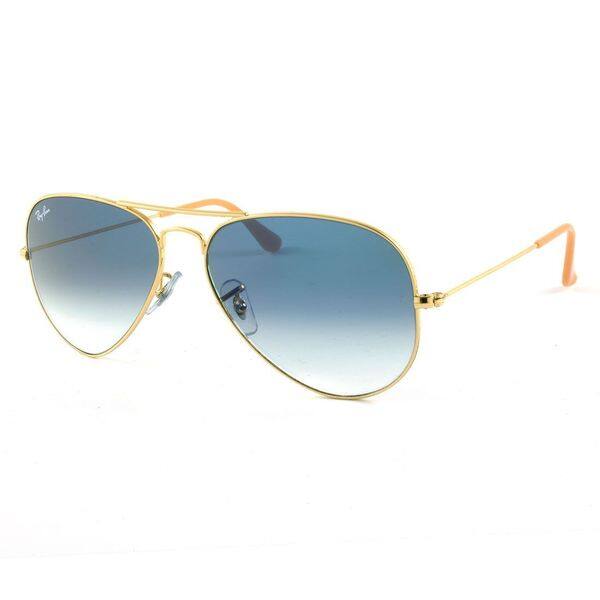 Ray Ban Aviator Rb3025 Gold Aviator Light Blue Lenses Sunglasses Overstock