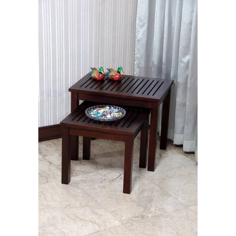 Handmade D-Art Mahogany Nesting Table (Indonesia)