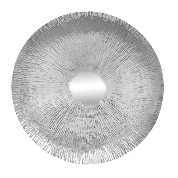 Silver Stainless Steel Metal Plate Home Wall Decor with Hammered Design