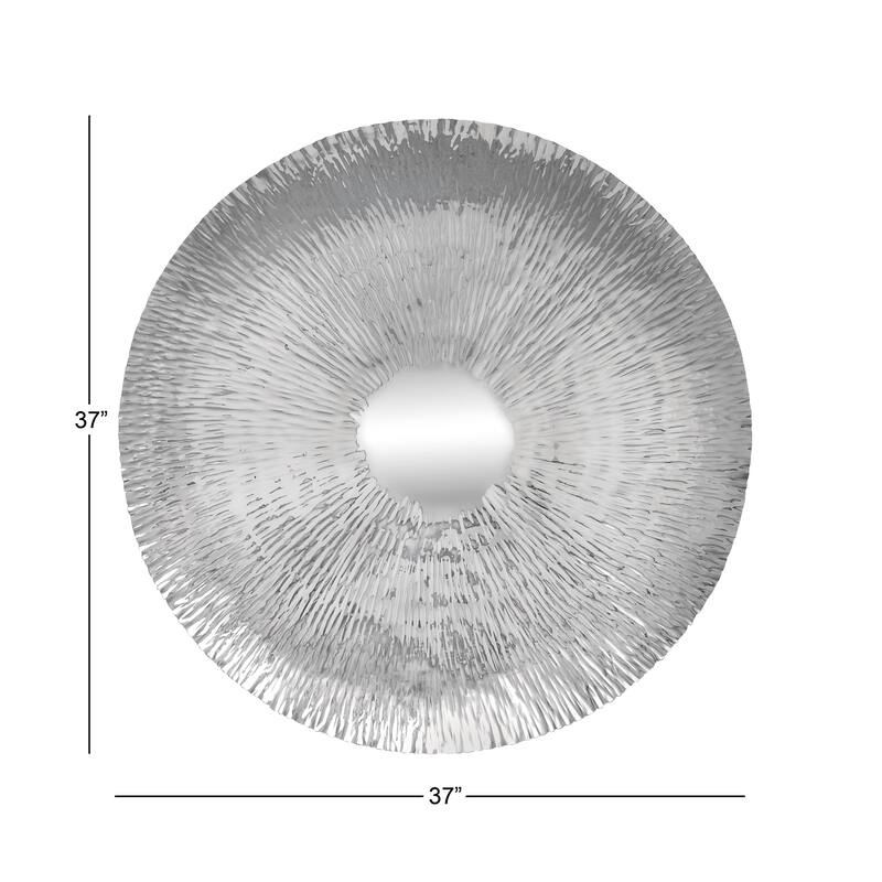 Silver Stainless Steel Metal Plate Home Wall Decor with Hammered Design