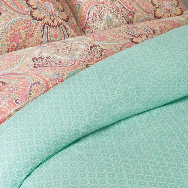 Shop Echo Design Guinevere Coral Seafoam Cotton Sateen Reversible