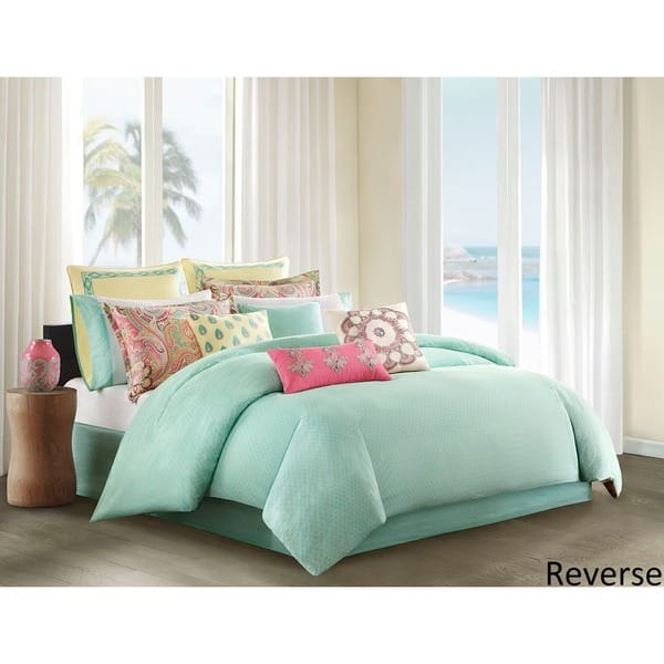 Shop Echo Design Guinevere Coral Seafoam Cotton Sateen Reversible