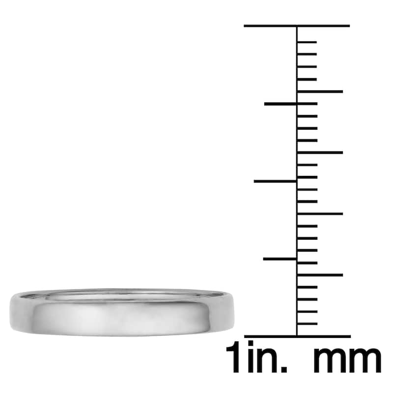 Fremada 14k White Gold High Polish 3-mm Band Ring