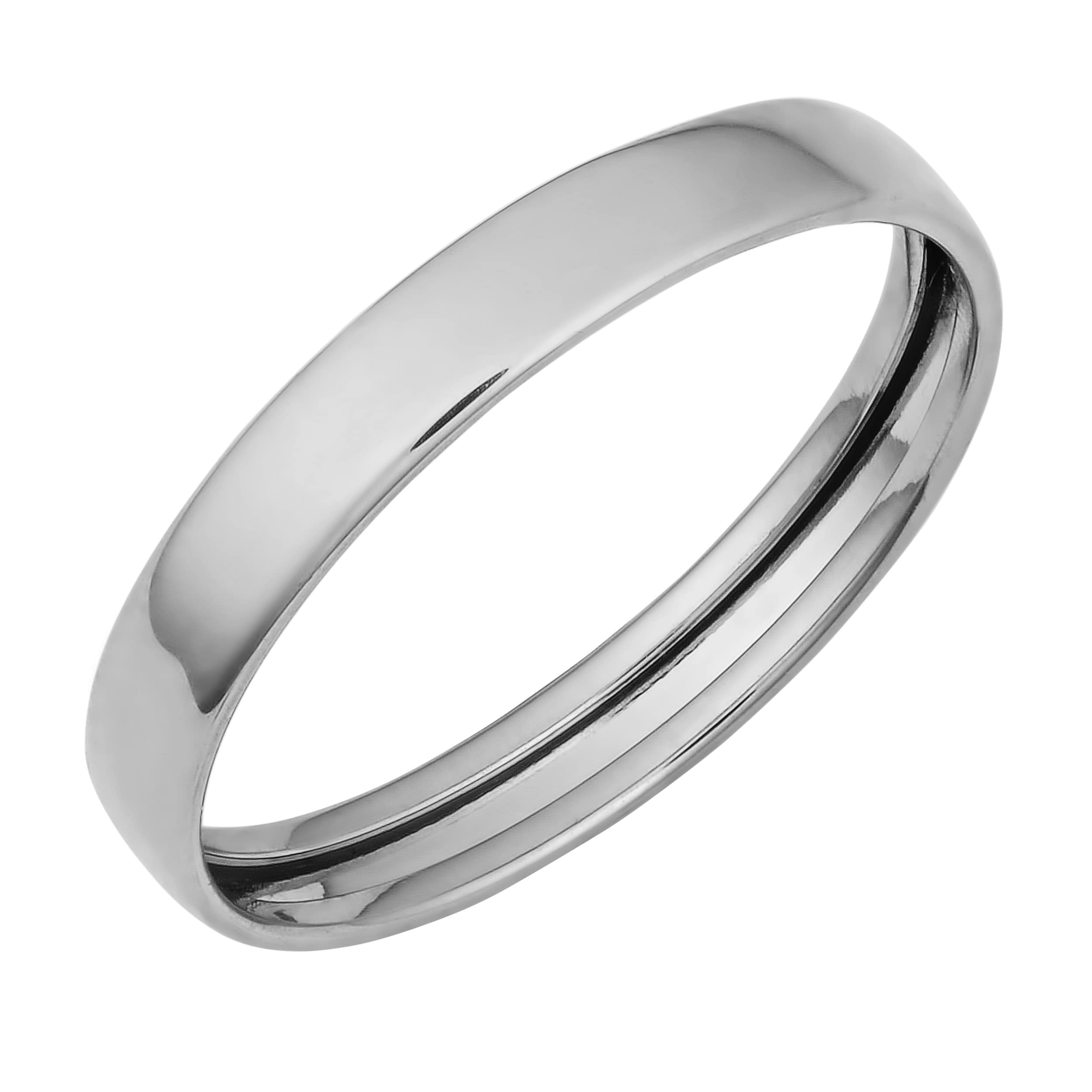 Au Naturale 14k White Gold High Polish 3-mm Band Ring