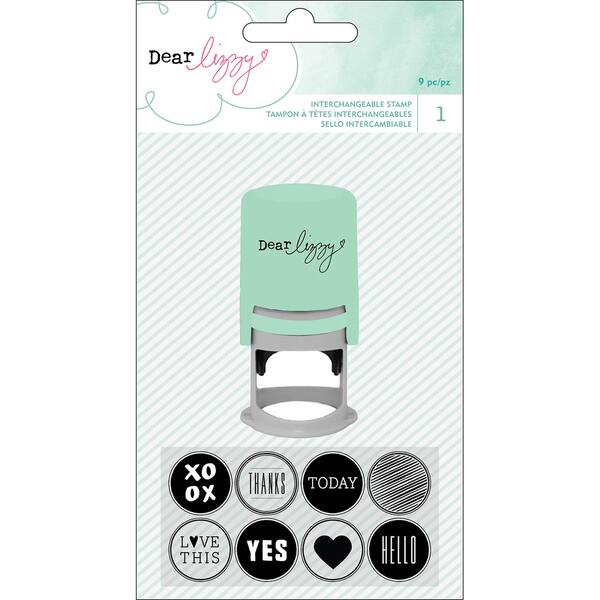 Dear Lizzy Fine & Dandy Self Inking Stamp W/8 Interchangeable Designs ...