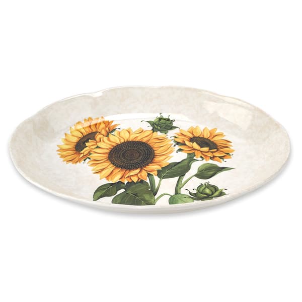 Lorren Home Trends Sunflower 16 Oval Platter Made In Italy Bed Bath And Beyond 10290768