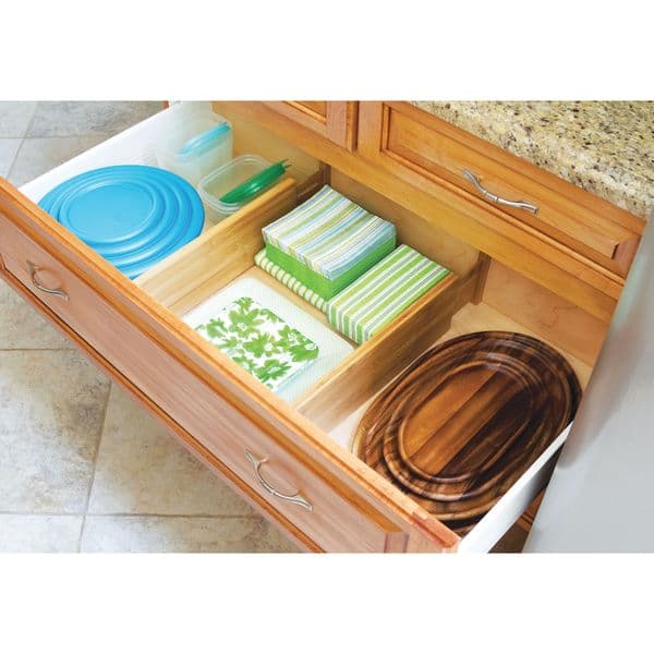 Lipper International Bamboo Kitchen Drawer Deep Dividers Set of 2 Lipper International Bamboo Kitchen Drawer Deep Dividers Set of 2