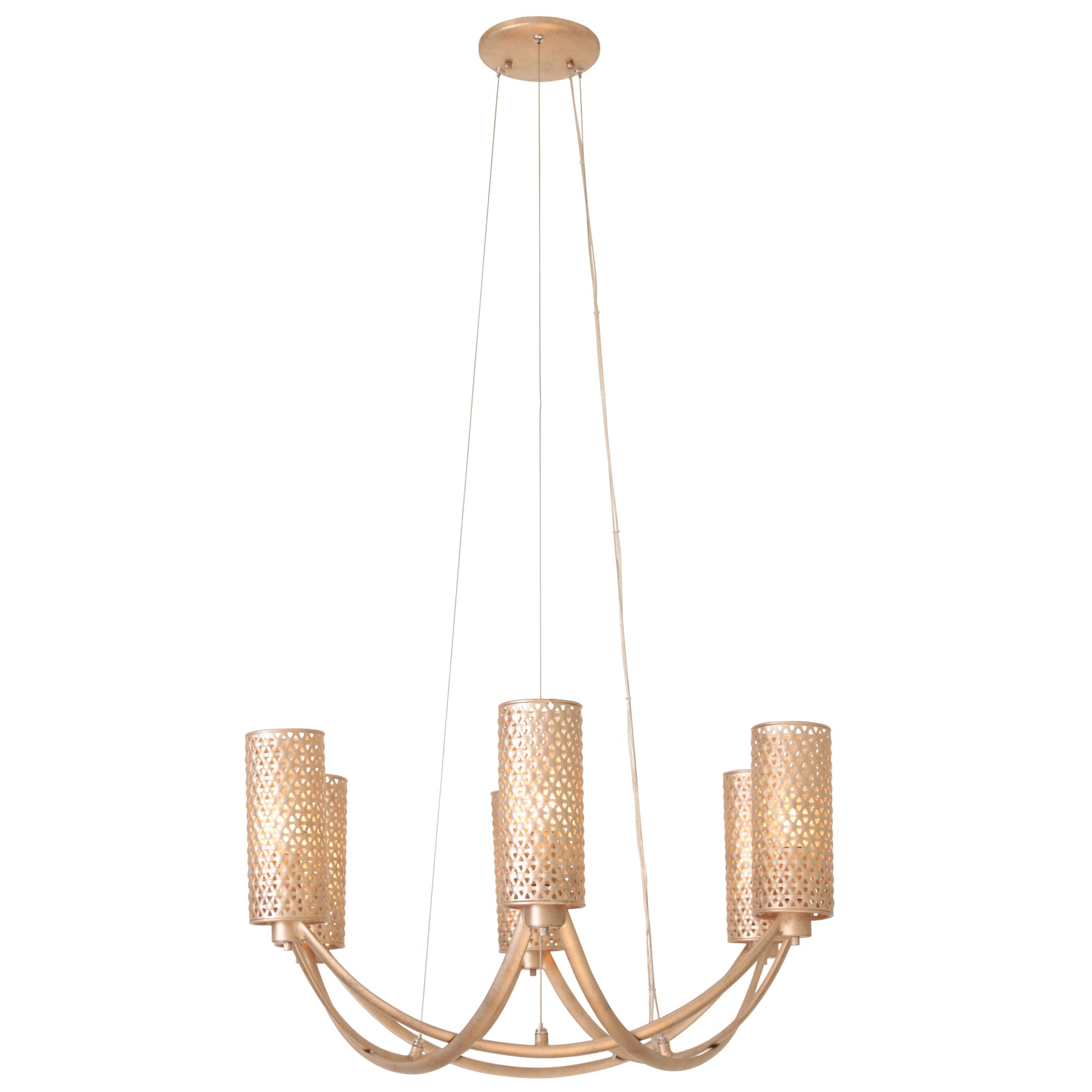 Varaluz Casablanca 6-light Chandelier, Zen Gold (Zen Gold) - Chandeliers For Bedrooms by Overstock.com