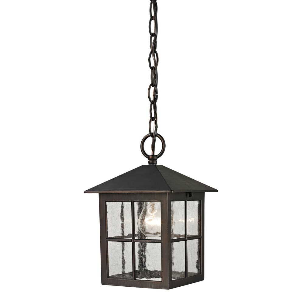 Elk Home Shaker Heights Bronze With Seedy Glass 1 Light Hanging