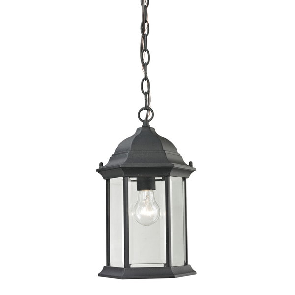 Cornerstone Matte Textured Black Spring Lake 1-light Exterior Hanging Lamp