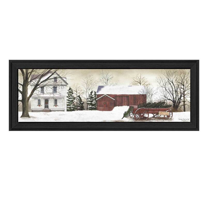 "Christmas Trees for sale" By Billy Jacobs, Ready To Hang Framed Wall Art, Black Frame