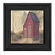 preview thumbnail 4 of 2, "Folk Art Outhouse" By Pam Britton, Ready to Hang Framed Wall Art, Black Frame