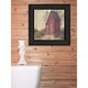 preview thumbnail 3 of 2, "Folk Art Outhouse" By Pam Britton, Ready to Hang Framed Wall Art, Black Frame