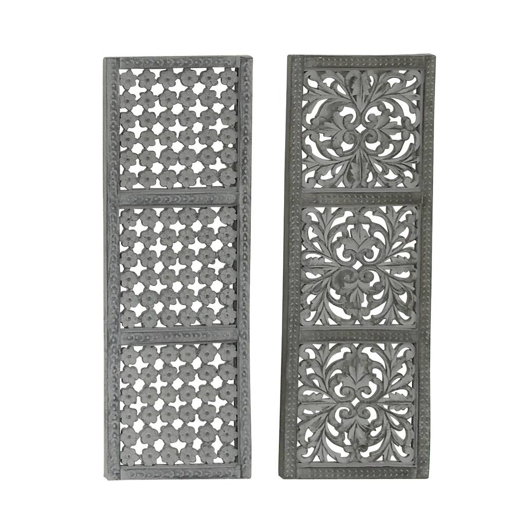 Wooden Metal Grey Wall Panels