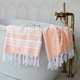 preview thumbnail 9 of 10, Authentic Anatolia Stripes and Dots Turkish Cotton Terry Pestemal Fouta Bath and Beach Towel