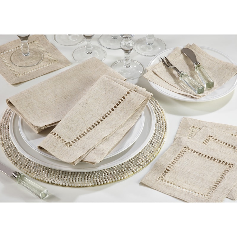 Hemstitched Dinner Napkins (Set of 12)