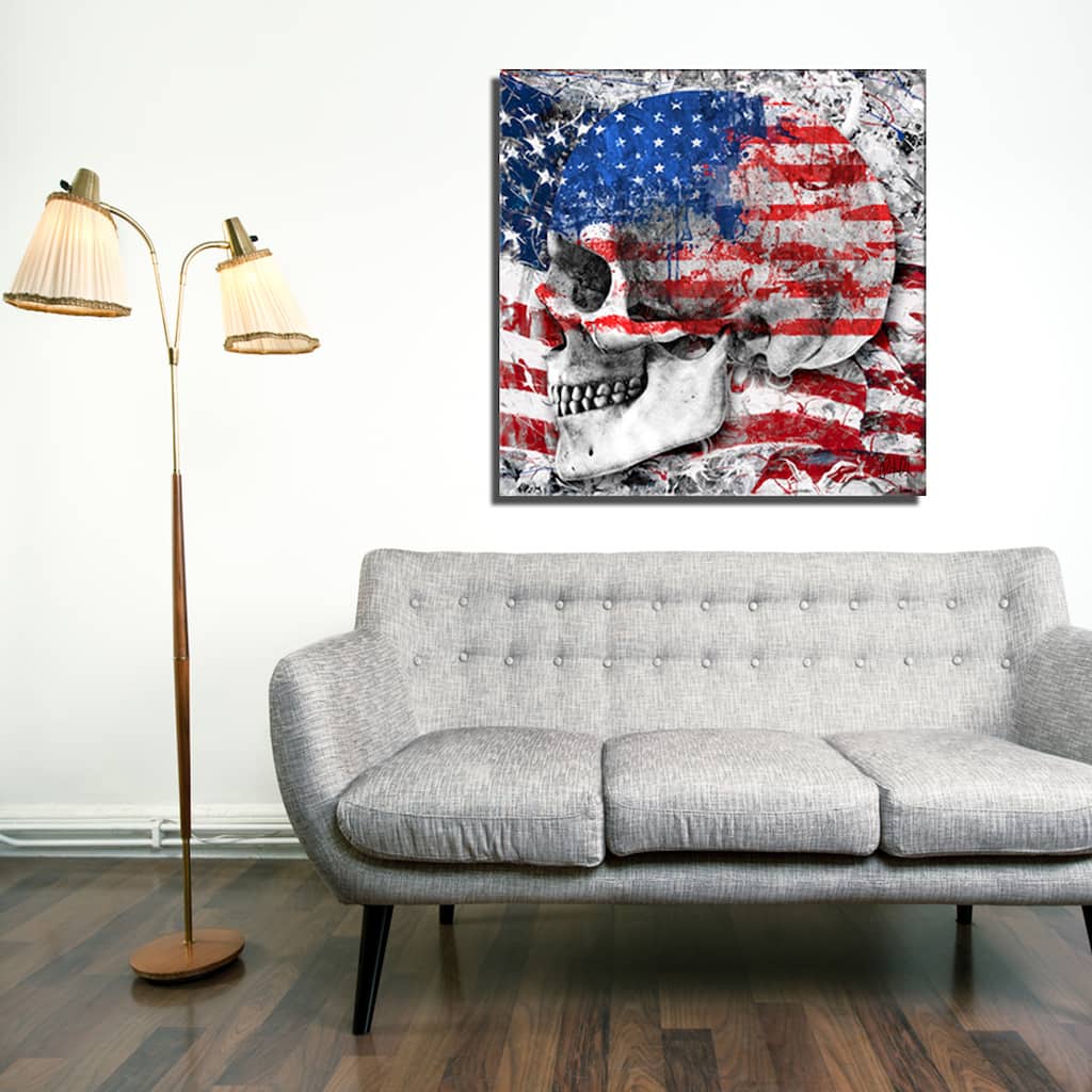 Ready2HangArt 'Born2BWild V' Skull Canvas Wall Art