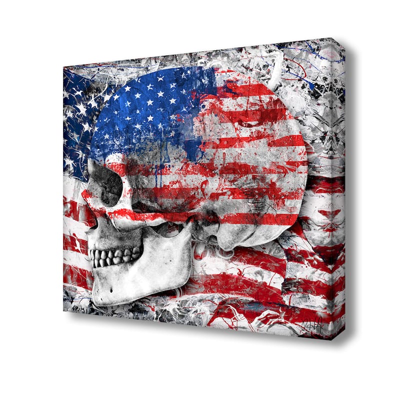 Ready2HangArt 'Born2BWild V' Skull Canvas Wall Art