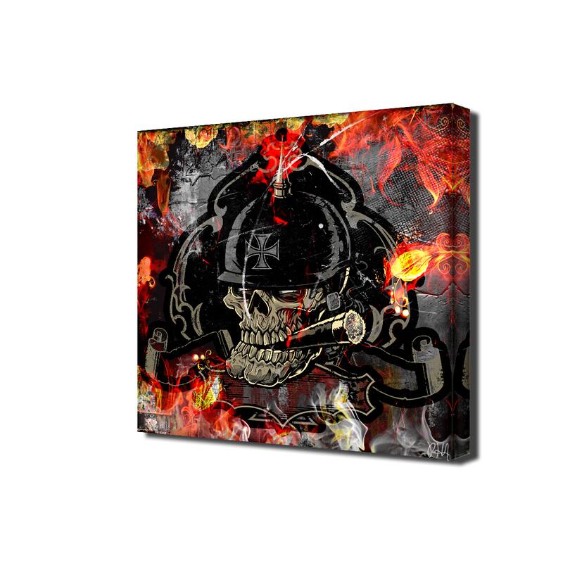 Ready2HangArt 'Born2BWild XIV' Skull Canvas Wall Art