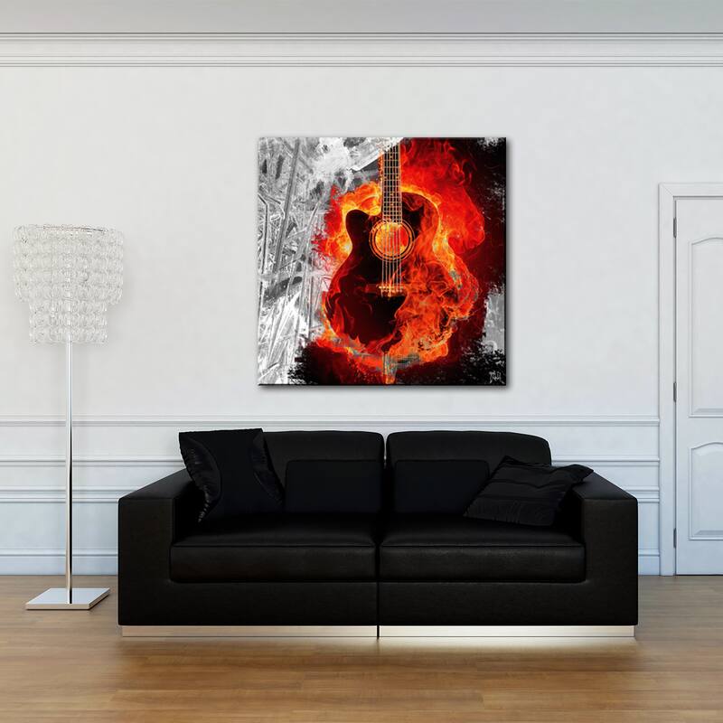 Ready2HangArt 'Born2BWild XXVIII' Guitar Canvas Wall Art