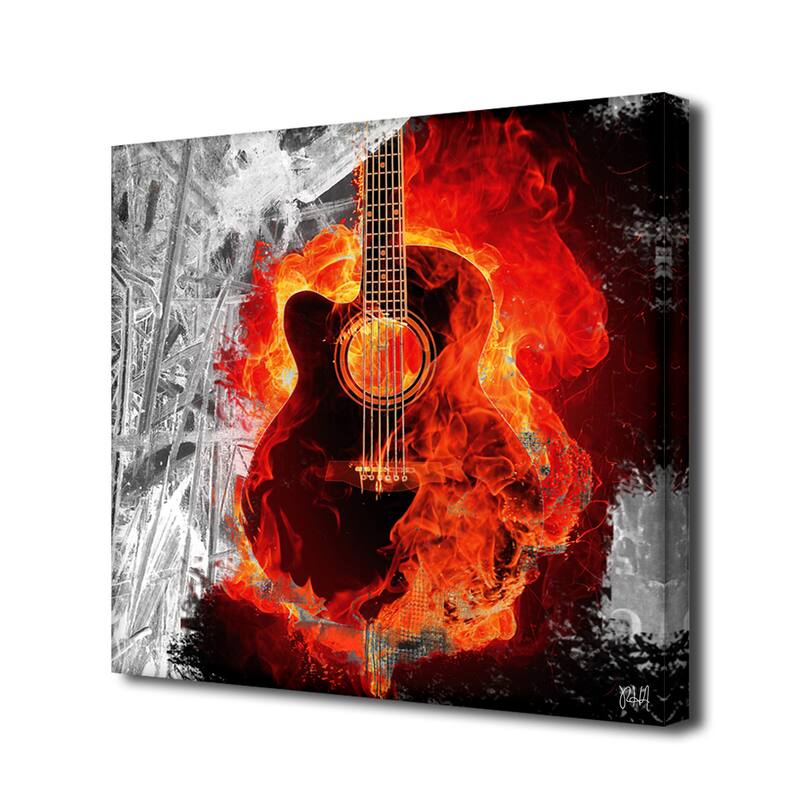 Ready2HangArt 'Born2BWild XXVIII' Guitar Canvas Wall Art