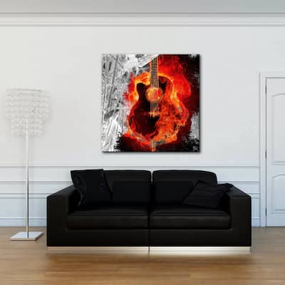 Ready2HangArt 'Born2BWild XXVIII' Guitar Canvas Wall Art
