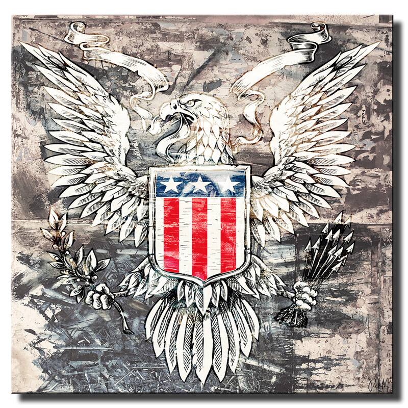 Ready2HangArt 'Born2BWild XXIX' Patriotic Canvas Wall Art