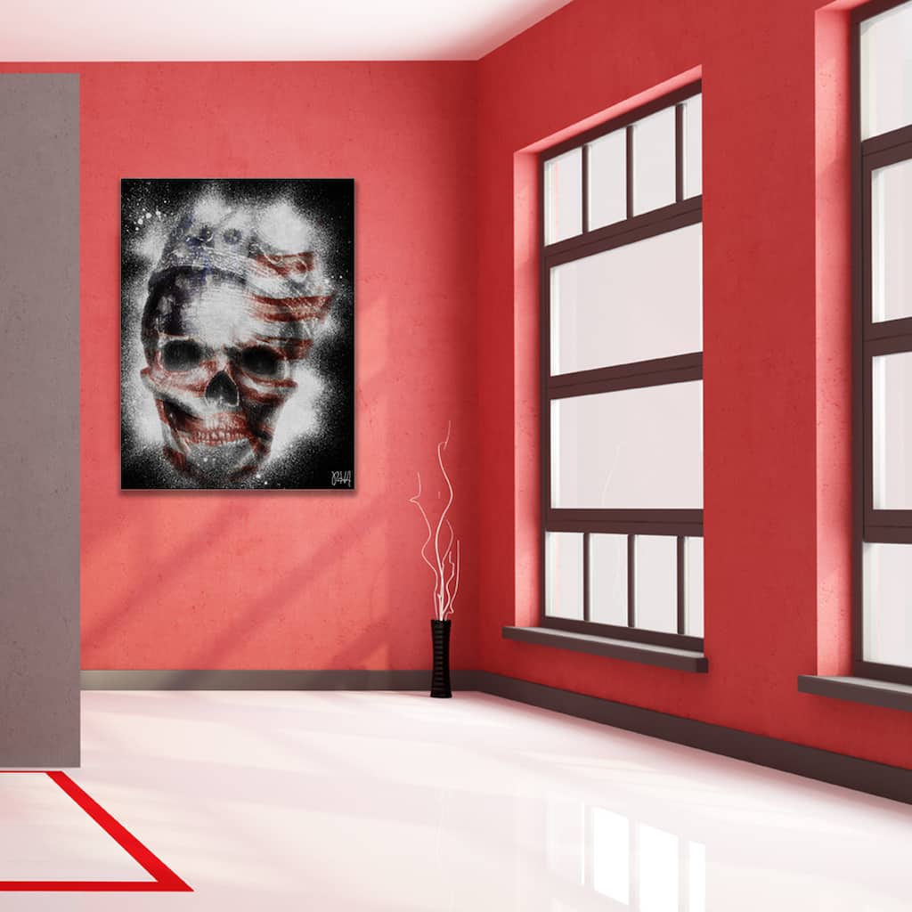 Ready2HangArt 'Born2BWild VII' Skull Canvas Wall Art