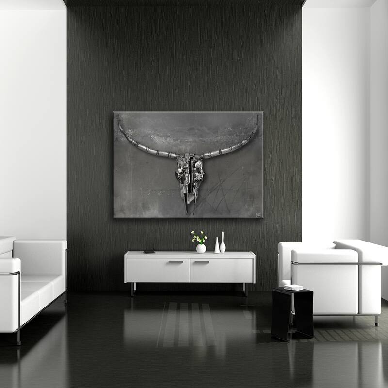 Born2BWild IX' Steer Skull Canvas Wall Art