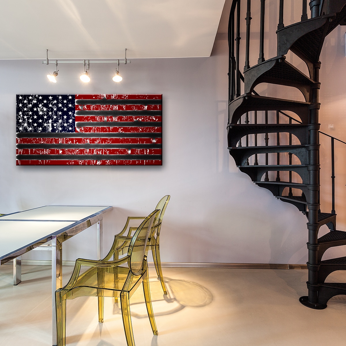 Wall Art Canvas American Flag Patriotic Home Decor Large Office Hotel Gift New 803422409297 Ebay