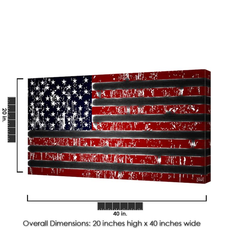 Ready2HangArt 'Born2BWild XXV' Flag Canvas Wall Art