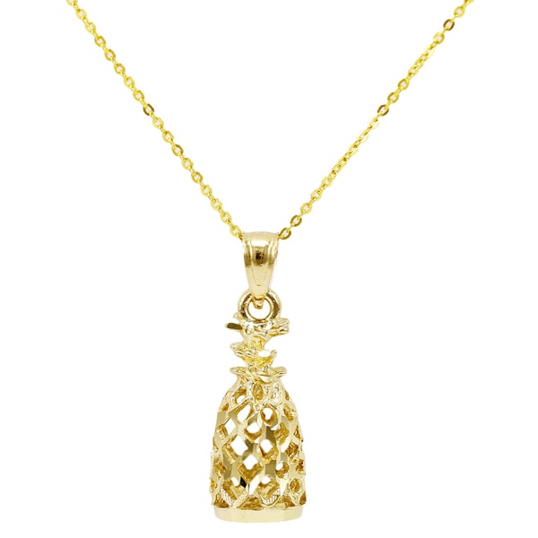 Fremada Yellow Gold High Polish Engraveable Bar Necklace