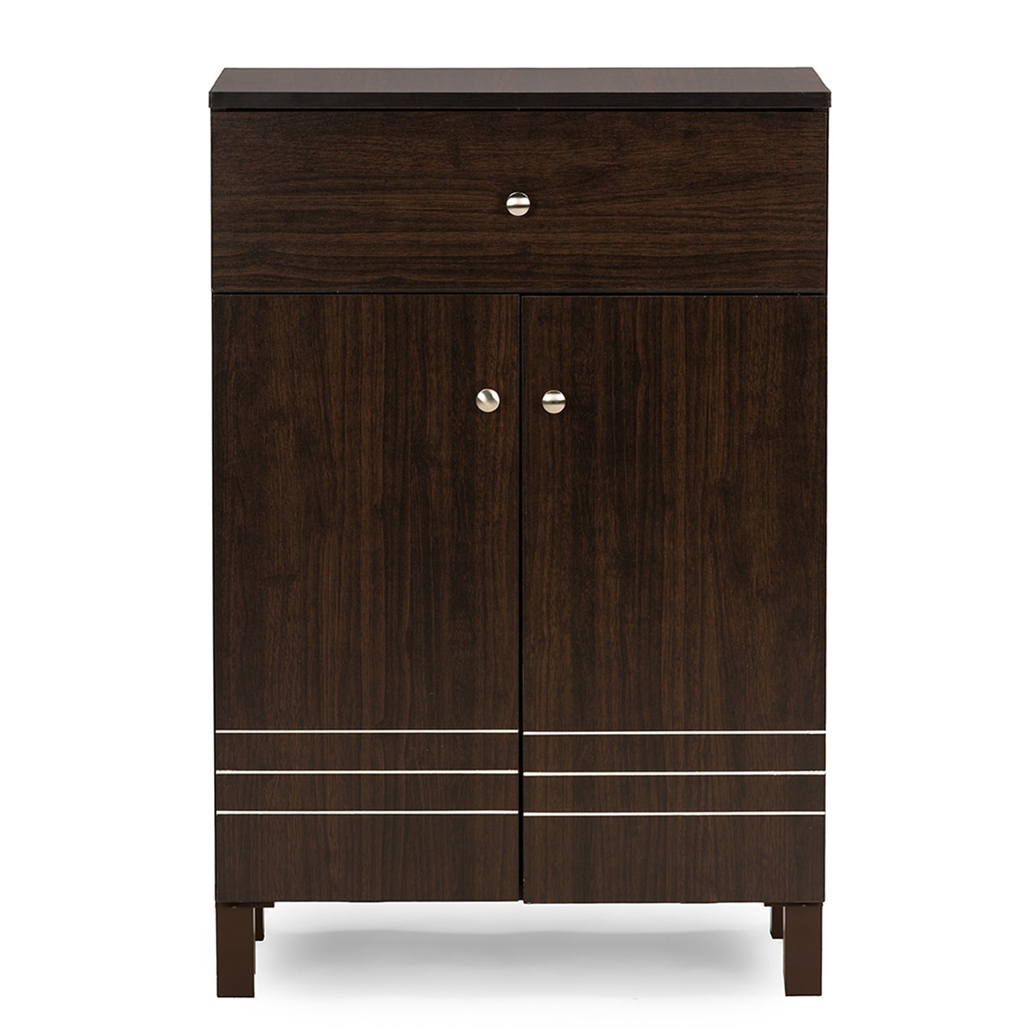 Baxton Studio Riker Contemporary Wenge Shoe Cabinet Bed Bath