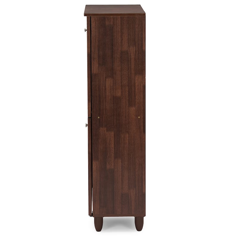 Copper Grove Angelina Dark Brown Shoe Cabinet With 4 Doors