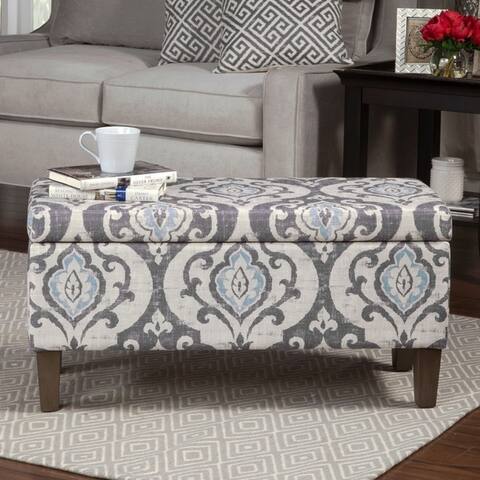 Buhrer Blue Slate Decorative Storage Bench
