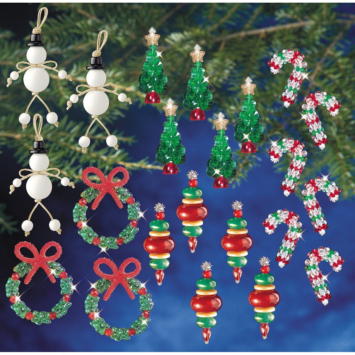 Beadery Holiday Beaded Ornament Kit Victorian Baubles 2.25X.75 Makes 12