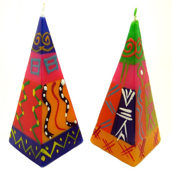 Shop Set of Two Handmade Pyramid Candles Shahida Design Nobunto