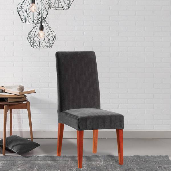 Sure Fit Stretch Pinstripe Dining Room Chair Slipcover Sure Fit Stretch Pinstripe Dining Room Chair Slipcover